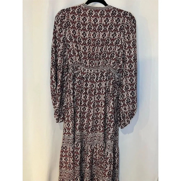 Max Studio Women's Floral Maxi Dress V-Neck Long Sleeve Size M - Picture 2 of 14